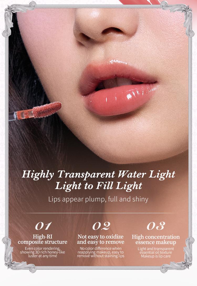 Flower Knows Shell's Jewel Collection Nourishing Lip Glaze, Hydrating & Moisturizing, Transfer-Proof, Lip Treatment, Waterproof, Long-Lasting, Lip Stain Lipgloss Lipstick Makeup Cosmetic, Summer Beauty Gift