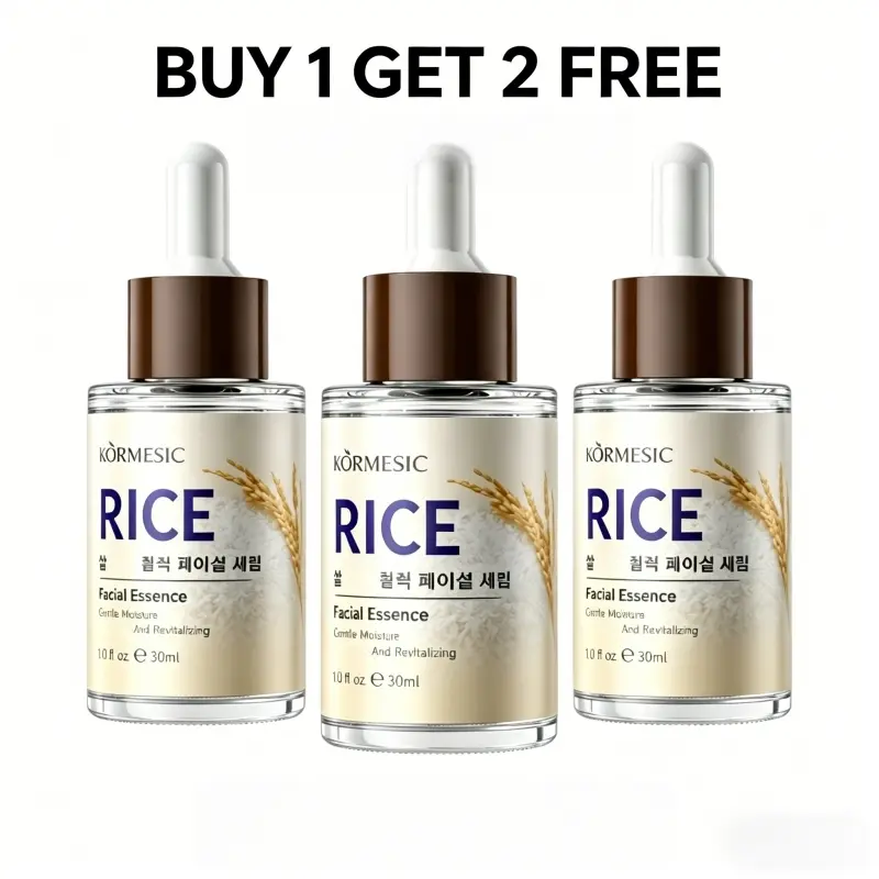 [BUY 1 GET 2 FREE] Korean Niacinamide Rice Face Serum Multi-Pack - 30ml Moisture Essence Bottle, Hydrate Skin, Nourish, Firm, Anti-Aging, Even Skin Tone for Daily Use Skincare, 30 Ml