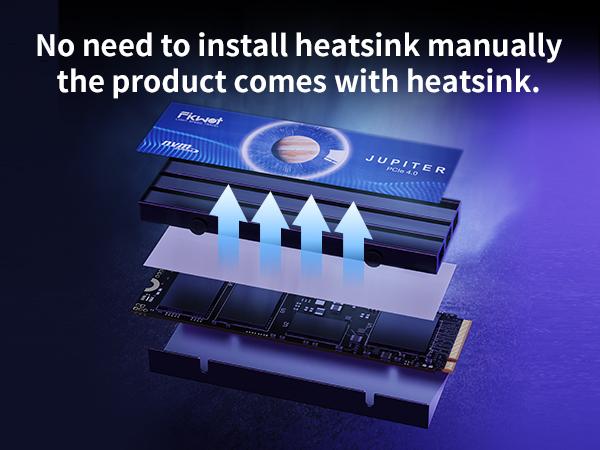 FIKWOT FX910 with Heatsink M.2 SSD 2TB NVMe SSD, PCIe Gen4 Gaming SSD , Up to 7300MB/s, M2 2280 Internal Solid State Drive for PS5