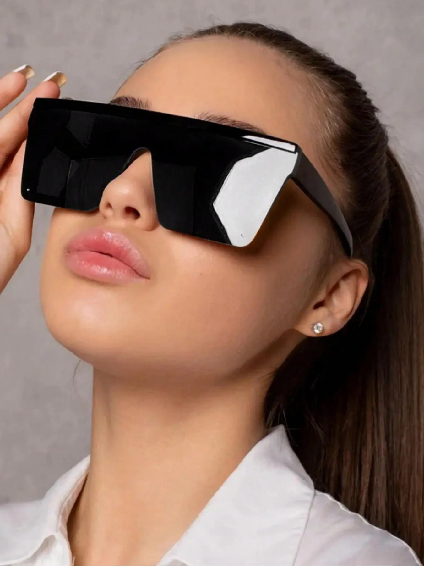 Unisex Simple Style Plain Color Sunglasses, Trendy Casual Sporty Sunglasses for Everyday Use, Fashion Accessories for Outdoor Activities, Stylish Glasses, Trendy Beach Eyewear, Trendy Fashion Shades