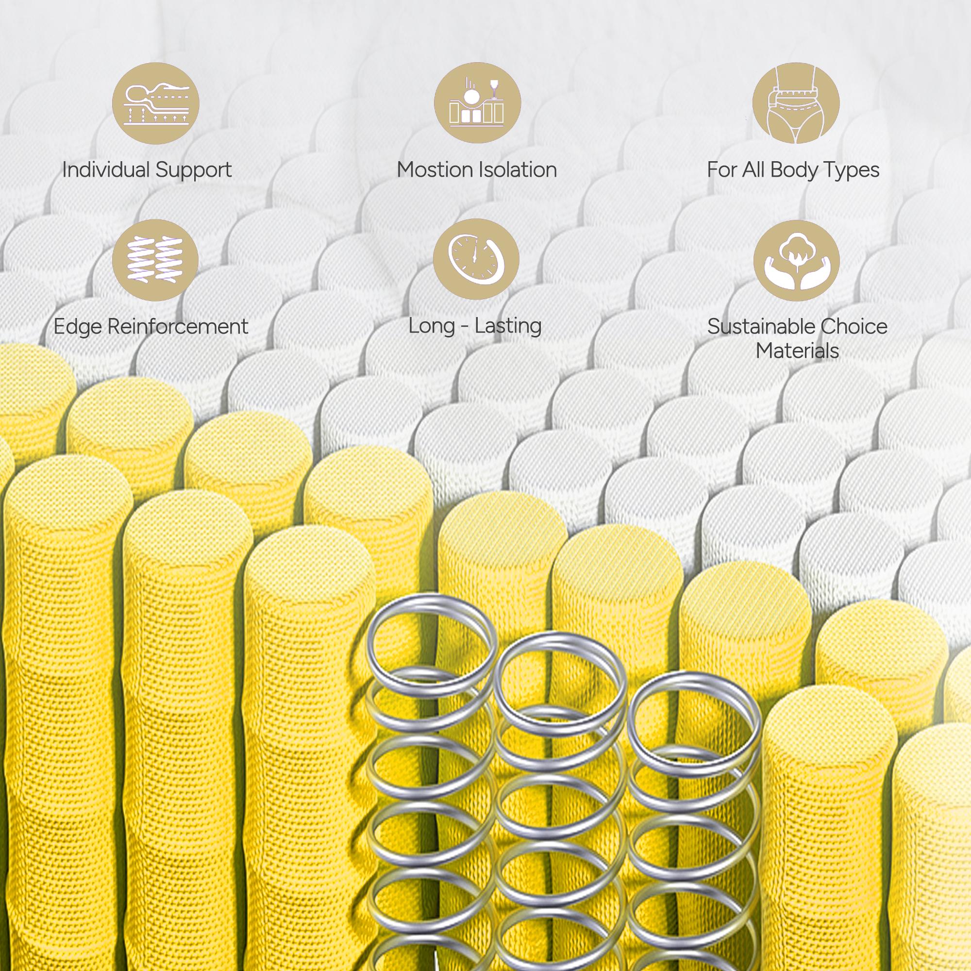 mattress queen sizeHibrid mattress12/14 Inch Twin, Full, KingMattress Memory Foam And Spring, HybridMattressMedium Firmness, Lumbar Support, Ergonomic mattressqueen size mattress