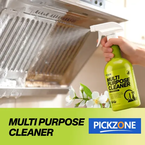 Pickzone Multi-Purpose Fast-Acting Jasmine Scented Sanitizing Non-Aerosol Portable Pump Sprayer Cleaner (14.1 Oz) - Bleach-Free Safe, Easy to Use Household Items for Kitchen Surfaces, Kills 99.9% of Bacteria and Viruses