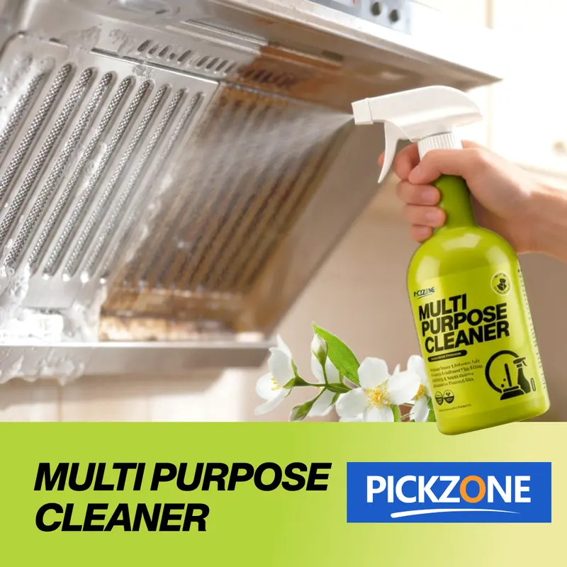 Pickzone Multi-Purpose Fast-Acting Jasmine Scented Sanitizing Non-Aerosol Portable Pump Sprayer Cleaner (14.1 Oz) - Bleach-Free Safe, Easy to Use Household Items for Kitchen Surfaces, Kills 99.9% of Bacteria and Viruses