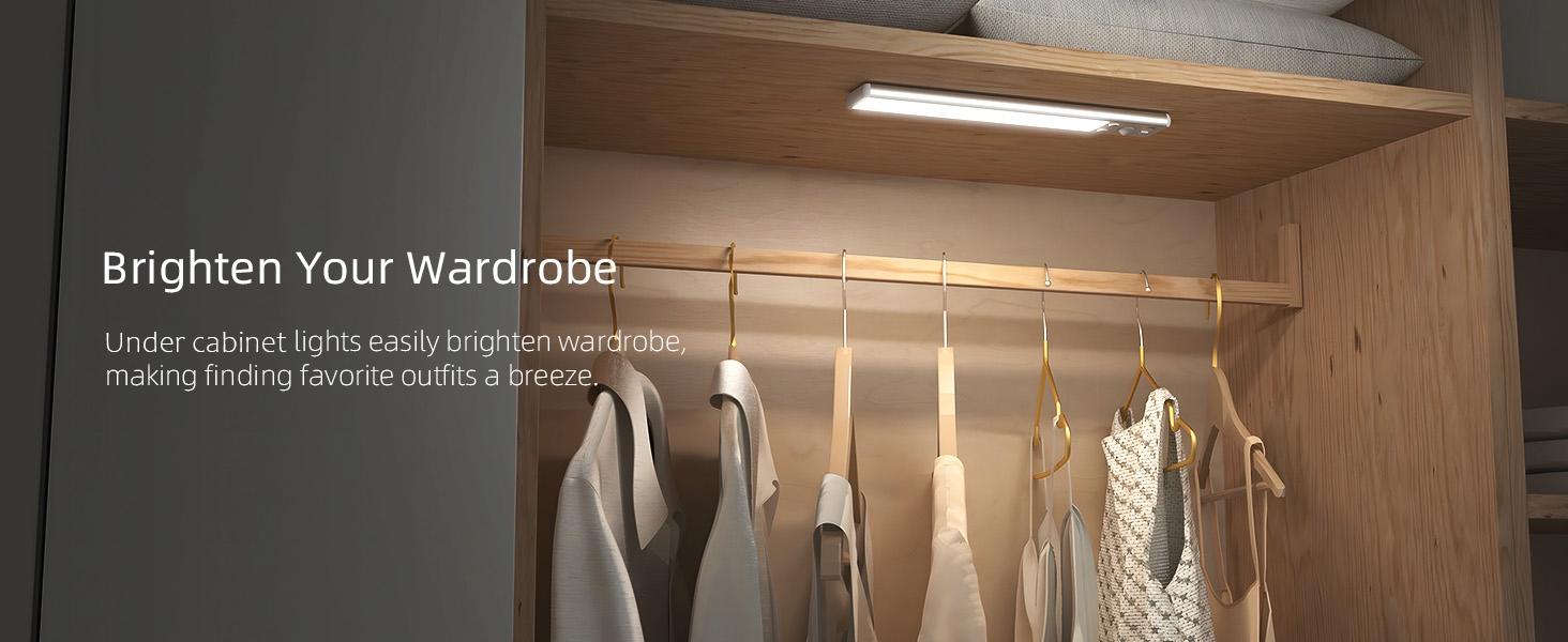 Under Cabinet Lights, LED Closet Lights with Motion Sensor Indoor, USB-C Rechargeable Counter Night Lights, Wireless Remote Kitchen Lights, Dimmable Lights for Home Decor, Kitchen, Stairs & Wardrobe Lighting, St. Patrick's Day Lights, Mother's Day Gifts