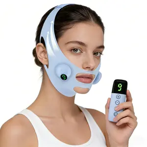 V-Shaped Face Machine Double Chin Reducer, Electric Double Chin Reducer & Face Lifting Device with 6 Modes 9 Intensity Levels for Women, Chin Lift Mask