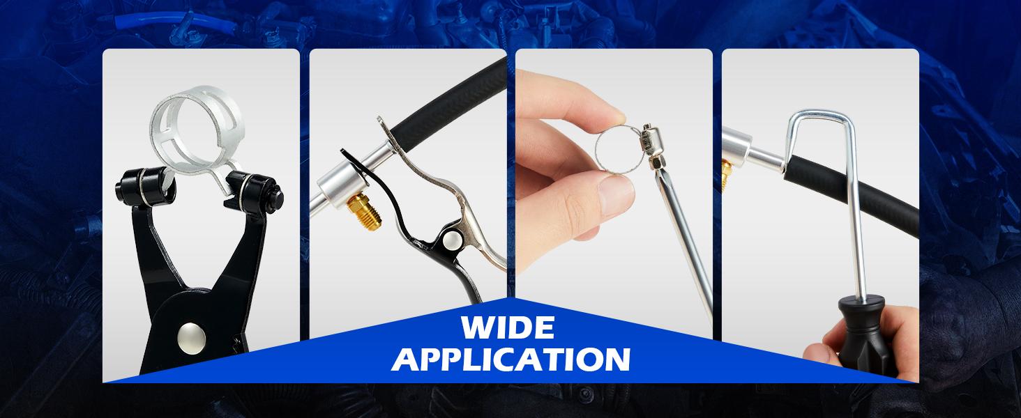 9PCS Hose Clamp Pliers, Long Reach Hose Clamp Tool Remover for Water Hose and Automotive Coolant Radiator Heater with Flexible Wire Long Reach Hose Clamp and Flat Band Pliers Multifunctional Pipe Clamp for Car Repair,Car accessories