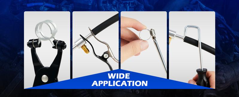 9PCS Hose Clamp Pliers, Long Reach Hose Clamp Tool Remover for Water Hose and Automotive Coolant Radiator Heater with Flexible Wire Long Reach Hose Clamp and Flat Band Pliers Multifunctional Pipe Clamp for Car Repair,Car accessories