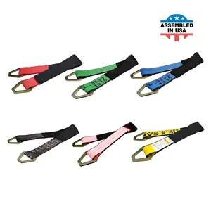 USA Heavy Duty Axle Straps w/ Delta D Rings (Black Sleeve)