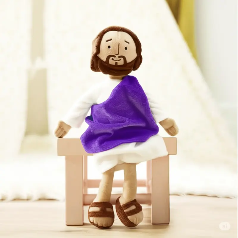 Jesus Plush Toy, 10 Inch, Huggable Stuffed Pillow, Religious Plushie Gift, Baptism Doll Stuffers for Children, Durable Soft Fluffy 10-inch Jesus Stuffy,Savior Toy for Kids, Church & Sunday School, Birthday & Religious Gift,