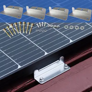 1Set Durable Metal Solar Panel Mounting Z Brackets - Corrosion-Resistant Aluminum Alloy for RV, Trailer, Boat, Yacht, Wall & Off-Grid Roof Installations