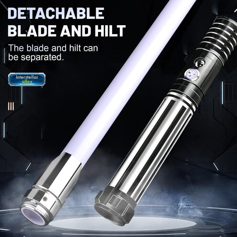 Smooth Swing Real Light Saber 16 Sound Fonts, Motion Control Light Sabers, Infinite Color Changing and 16 RGB Light Saber for Adults Support Heavy Dueling