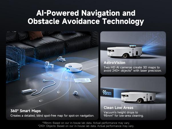 DREAME Aqua10 Ultra Roller Robot Vacuum and Mop & 30,000Pa Suction, Self-Cleaning Dock & Extending Roller Mop, Heat-Washes & Dries, Carpet Protection, AI Camera & LiDAR Avoidance Tech, Voice Control