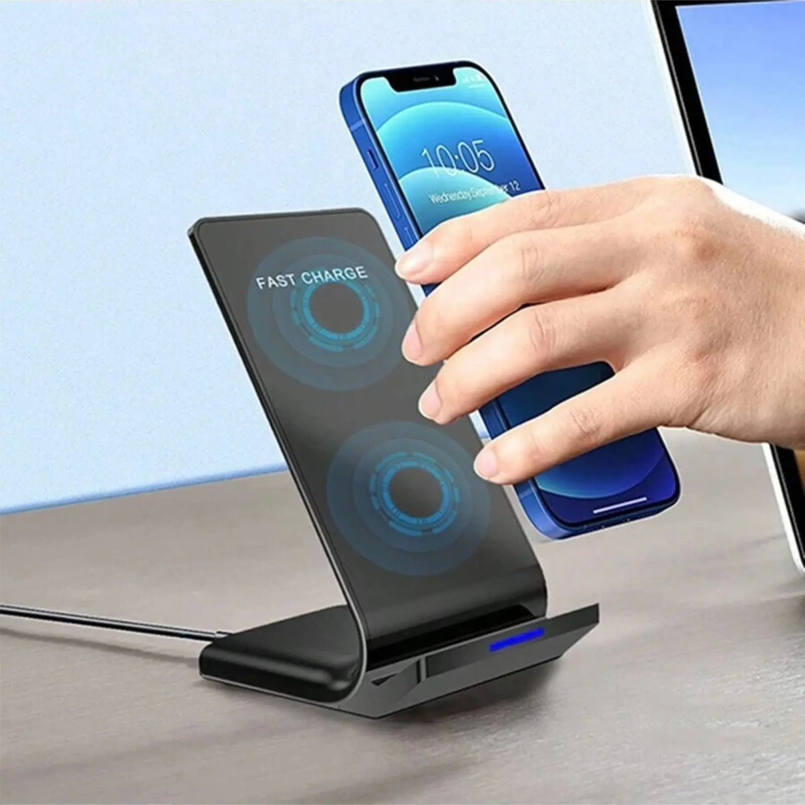 20W Fast Wireless Charger Station for Samsung Galaxy S26/S25/S24/S23/S22/Note 20/10 & Phone Wireless Charging Stand for iPhone 18/17/16/15/14/13/12//11/XR/XS/8 Smartphone Cellphone charging  station