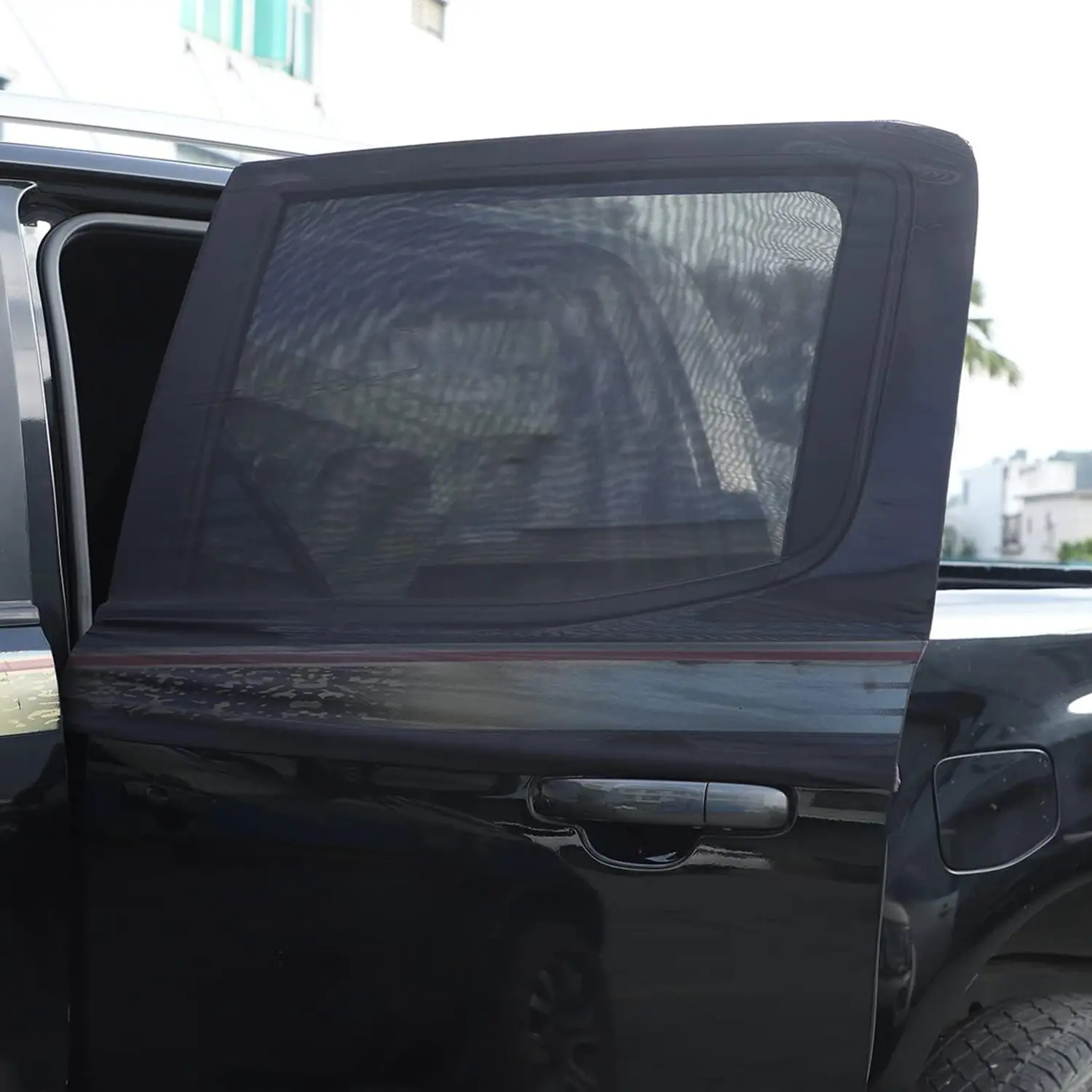4 PCS Breathable Car Window Mosquito Net, Anti‑Bug Privacy Sun Shade Window Screen, Universal Car Window Shades for Camping, Road Trips & SUV