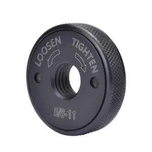 Self-Tightening Lock Nut, 5/8"-11 Thread Flange Nut for Angle Grinders, Quick Release Replacement Accessory