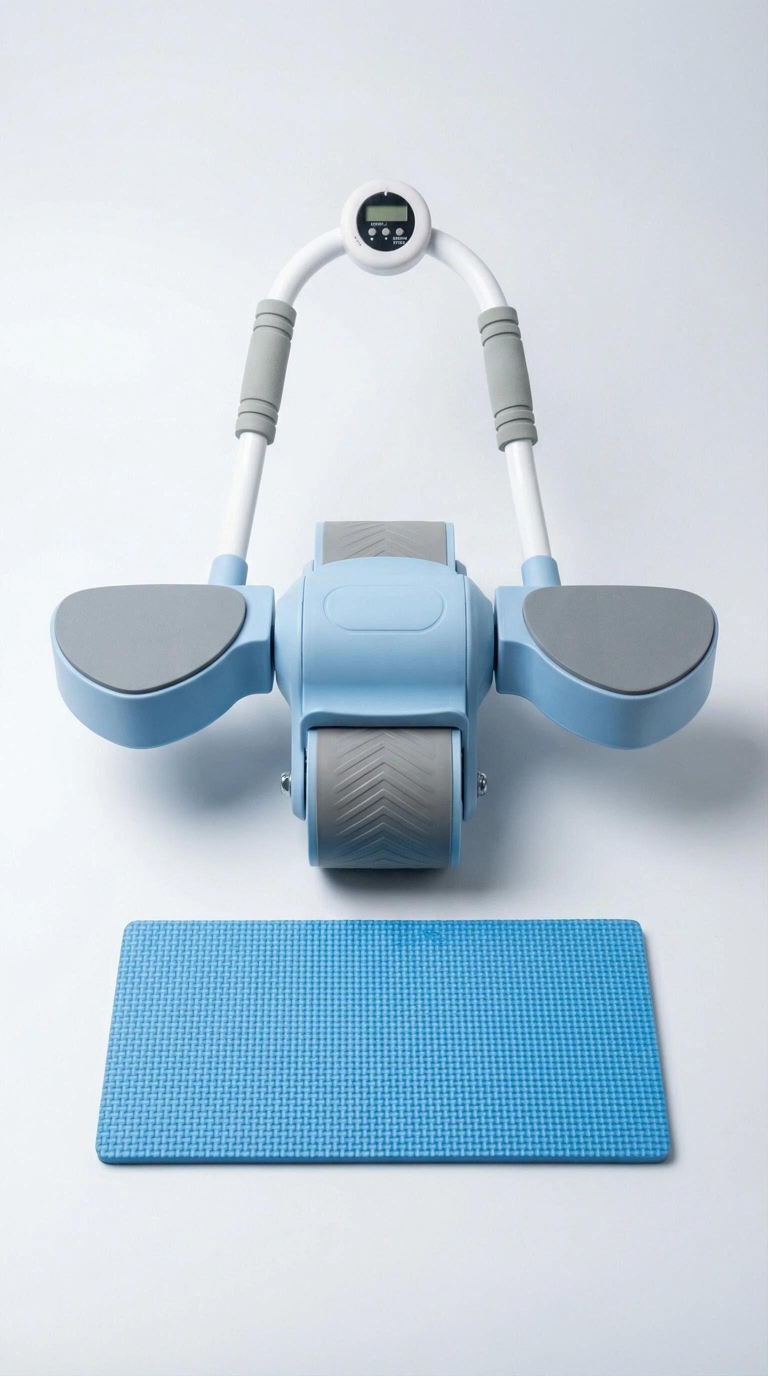 ab roller wheel   workout Abdominal Fitness Wheel for Core Muscles Training Automatic Rebound Ab Roller with Timer