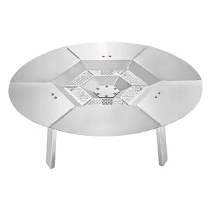VEVOR Fire Pit Heat Deflector for Solo Stove Yukon,  25 inch Bonfire Round for Wood Burning Fire Pit, 304 Stainless Steel Heat Diffuser, Detachable Burner Cover Camping Accessories