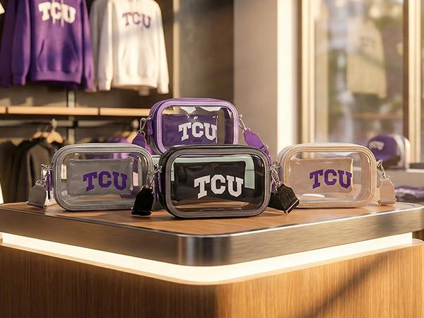 NCAA Clear Crossbody Bag for Women– Lightweight Stadium Handbag with Adjustable Strap, Card Pocket & Team Logo, Perfect for Game Day Essentials, Sports Fans, School Events & Casual Everyday Use 016