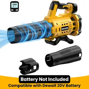 【No Batteries】Cordless Leaf Blower for Dewalt 20V Max Battery, For Milwaukee 18V Battery/ For Makita 18V Battery 480 CFM Electric Blower with Brushless Motor, 6 Variable Speed Up to 130MPH, Digital Display Control Handheld Blower for Lawn Care, Yard