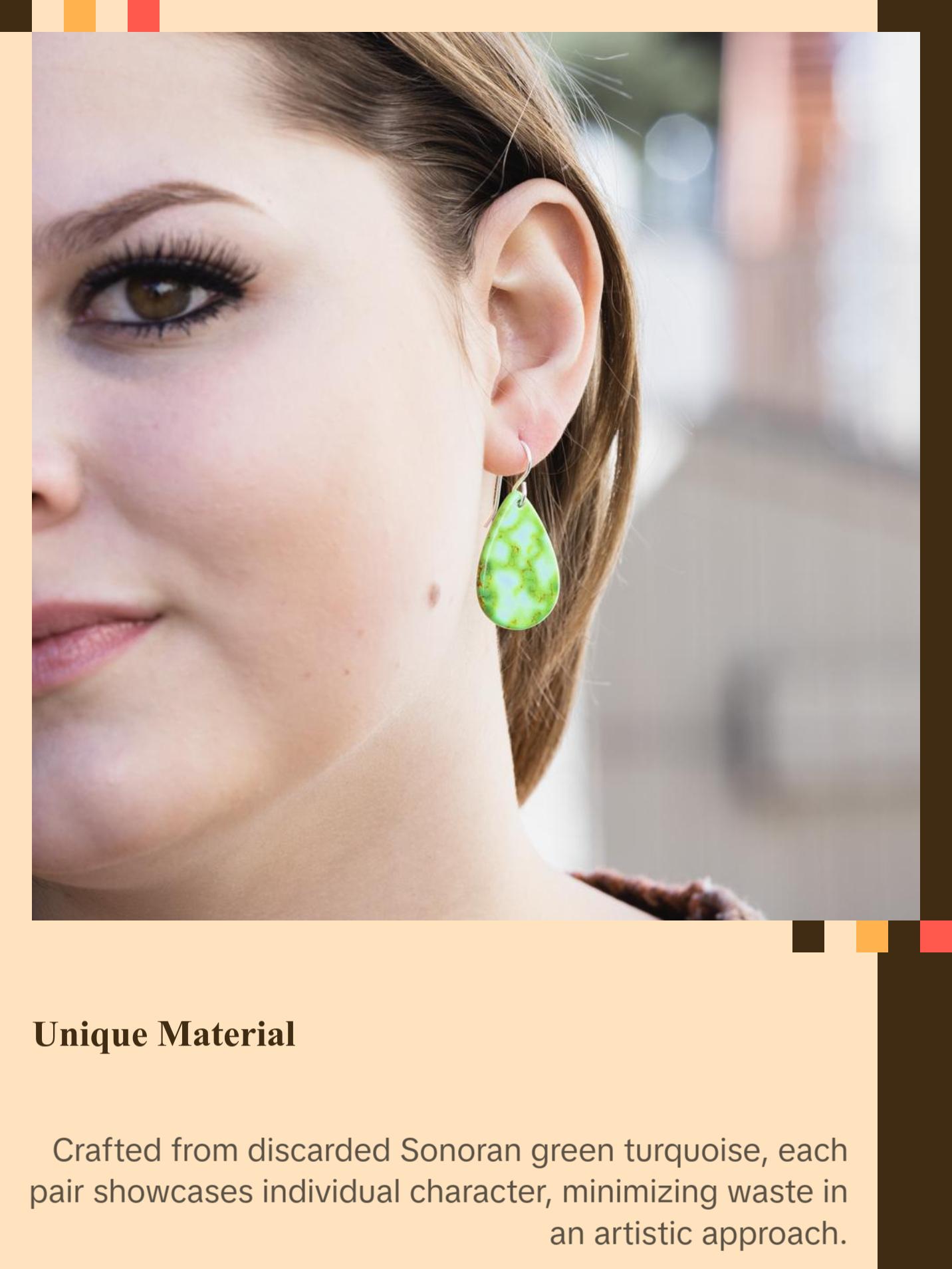Radiante: Upcycled Sonoran Green Earrings