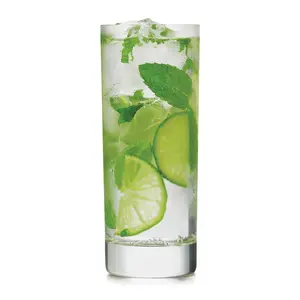 Libbey Reserve 9038 Modernist Beverage Glasses Set of 12, Classic, Straight Sided Glassware Drinking Glasses, Tall Glass Cups for Cocktail Parties, Banquets