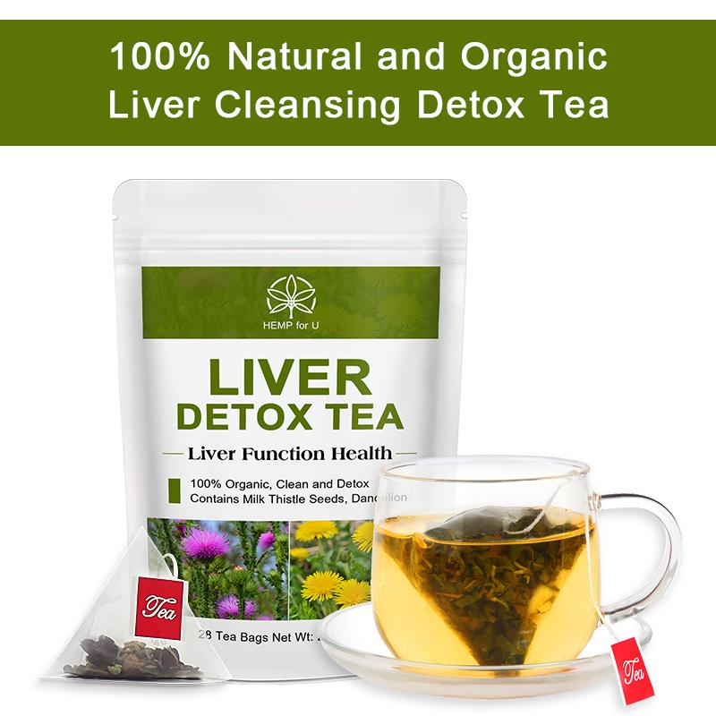 6-IN-1 Liver Detox Herbal Tea for Liver Cleanse Support, Milk Thistle, Licorice Root,Turmeric,Dandelion Root, Fennel, Peppermint, 42 Tea Bags Beverage