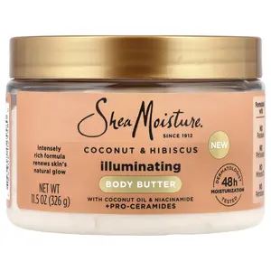 SheaMoisture Illuminating Body Butter, Coconut & Hibiscus, 11.5 oz (326 g)