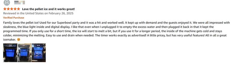 ecozy WiFi Smart Nugget Ice Maker Countertop, Full-Color Smart Panel Ice Machine, 44 lbs/Day, Pull-Out Water Tank, Self-Cleaning