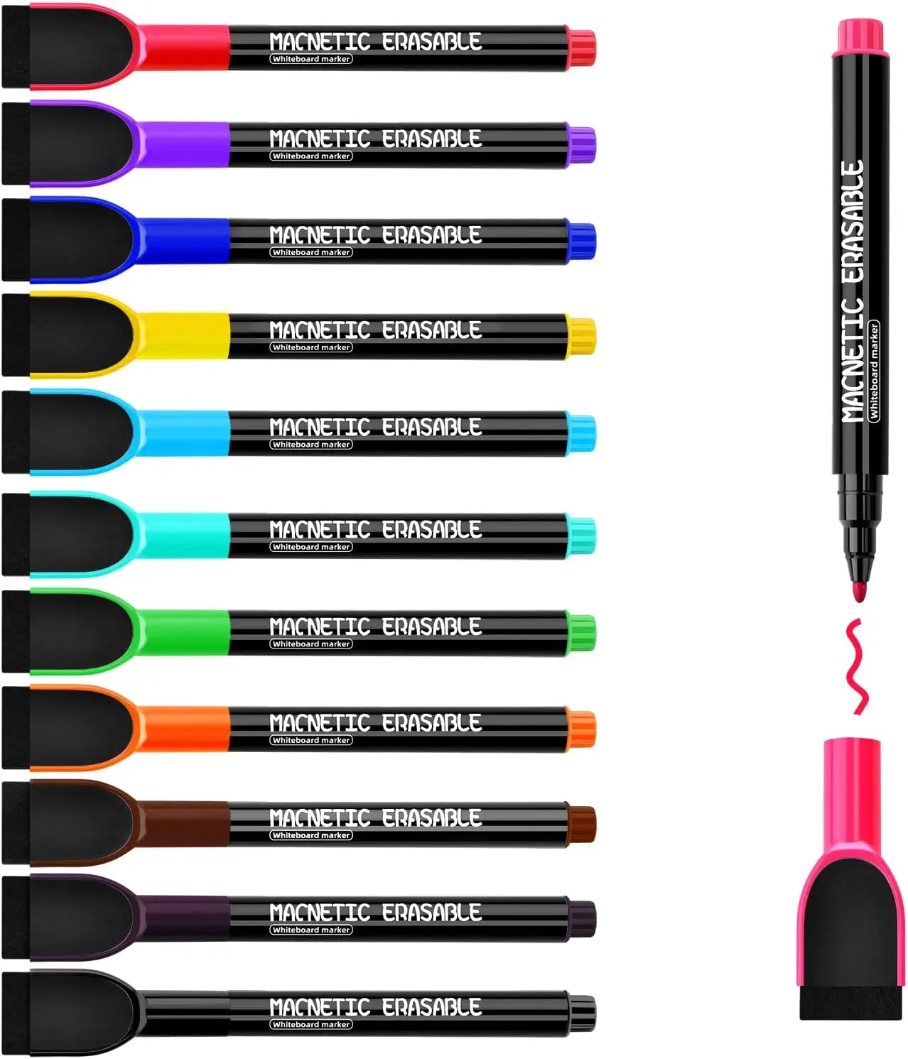Halloween Fall Gift   Magnetic Dry Erase Markers with Fine Tip and Eraser Cap – Ideal for Whiteboards, Calendars, and Fridges – Easy to Use, Low Odor, Perfect for Home, Office, or Classroom Use