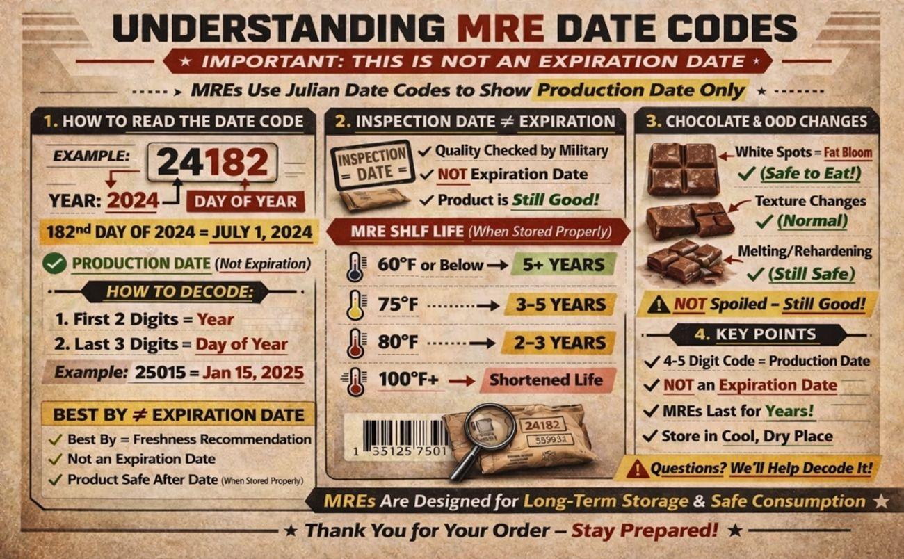 (1 Meal (Random), 1, Count) Wornick MRE Meals Ready to Eat, Emergency Food Supply, Survival Camping Outdoor 12 Pack Inspection 2025, 2026 or Better