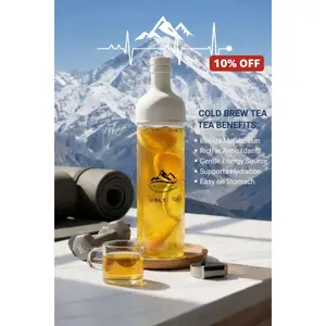 Himalko Cold Brew Bottle Drinkware Glass Bottled Washable Portable Reusable Stylish Tumbler Cup