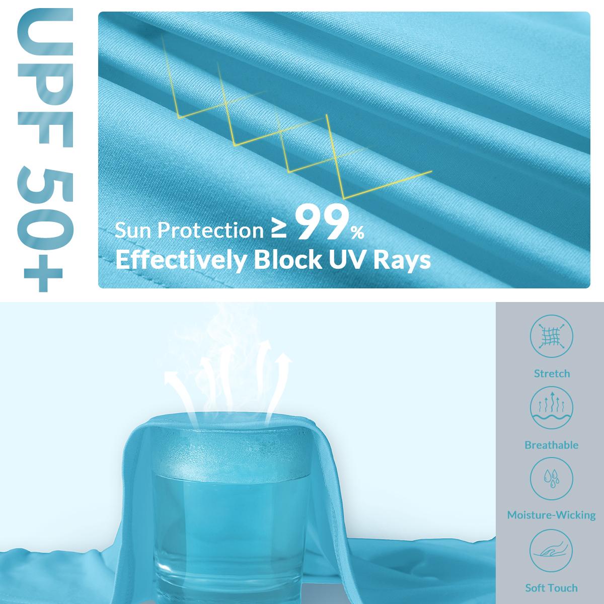 baleaf Men's Sun Protection Shirts UV SPF T-Shirts UPF 50+ Long Sleeve Rash Guard Fishing Running Quick Dry