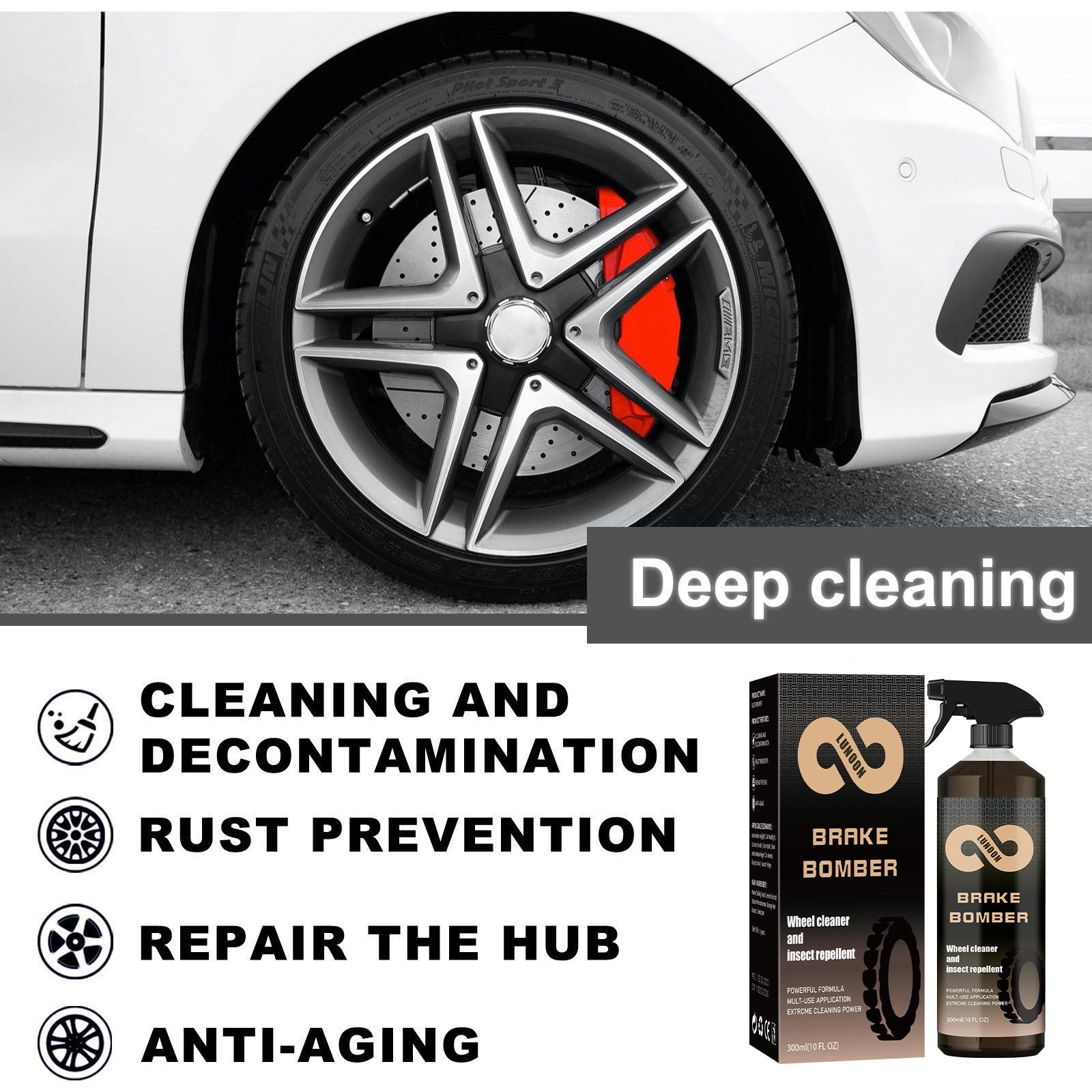 Wheel & Tire Cleaner 10oz, Professional All in One Tire & Wheel Cleaner Car Wash Wheel Well Cleaning Spray for Car Detailing | Safe On Most Rim Finishes, FathersDayGift