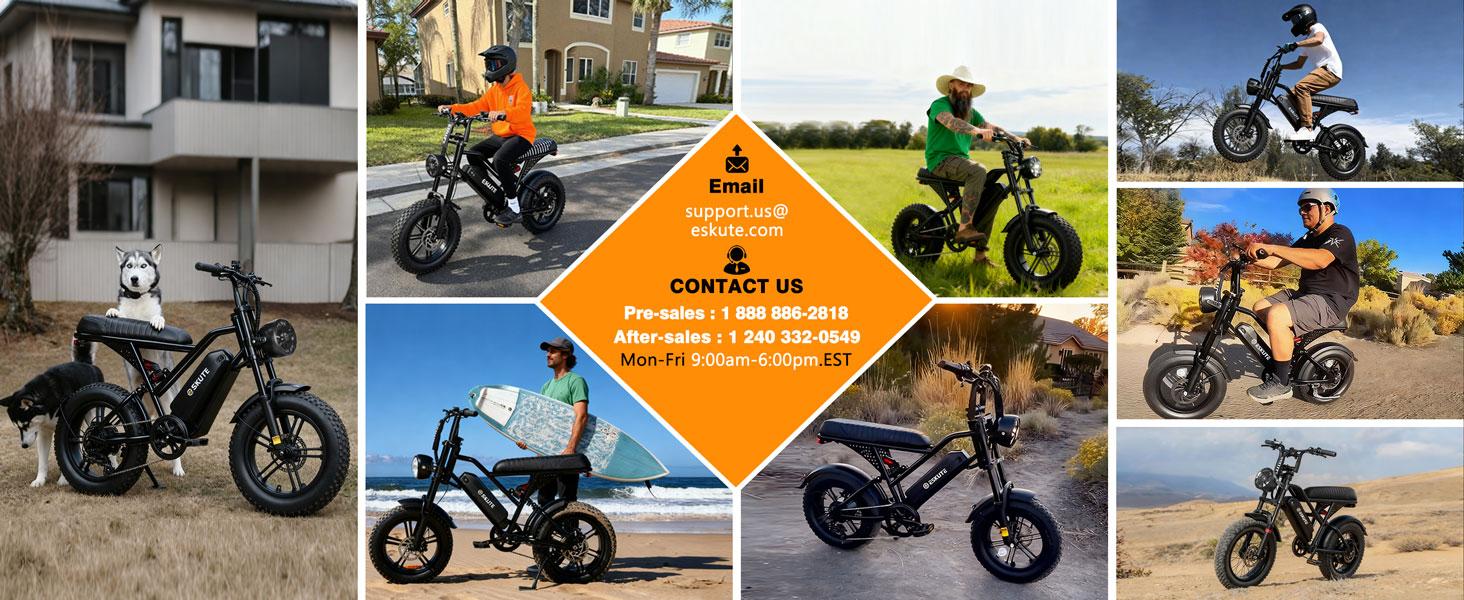 ESKUTE V100 Electric Bike 1500W Peak Power All Terrain Dual Suspension E Bike 28 MPH Top Speed 48V 13Ah Battery 60 Miles Range 16x4.0 Fat Tires LED Headlights ESKUTE V100 Electric Bike 1500W Peak Power All Terrain Dual Suspension E Bike 28 MPH Top Speed 48V 13Ah Battery 60 Miles Range 16x4.0 Fat Tires LED Headlights