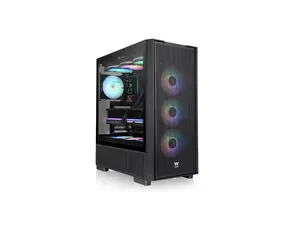 Thermaltake S380 TG ARGB; Mid Tower; 1x120mm SF120 ARGB & 1x360mm SF360 ARGB PWM Fans Include; 360mm Radiator Support; ATX/mATX/mITX; Hidden Connector Support (ATX/mATX); Adjustable Cable Cover; Black