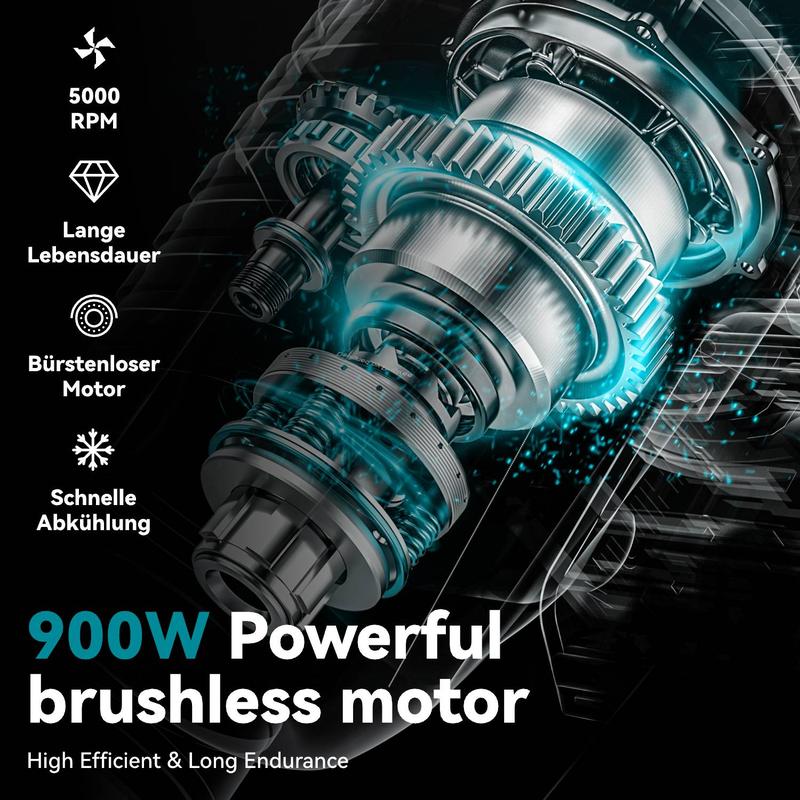 Yofidra 12 Inch 3000W Brushless Electric Chainsaw Logging Saw Pruning Woodworking Garden Power Tool For Makita 18V Battery Cutting Heavy Duty Portable Handle Multi-Function Cordless Pole