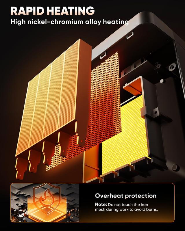 Space Heater, Portable Electric Heater with Thermostat forIndoor Use, Max Temp 104F, 1500W Give You a WarmWinter Remote Control Household Appliances Household Appliances Christmas Gift Ideas Calor Heating Station