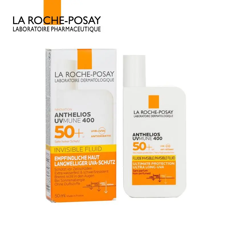 La Roche Posay Anthelios UVmune 400 Facial Sunscreen SPF50 | Daily UVA/UVB Protection | Anti-Pigmentation | Fragrance-Free | Fluid, Cream, Tinted & Invisible Options, 50ml/1.69oz (Random Packing)