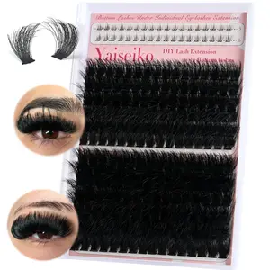 Fluffiest Lash Clusters with Bottom Lashes 100D+200D Thick Eyelash Clusters 14-25mm Individual Mega Volume Lashes D Curl Cluster Eyelash Extensions DIY Lash Extension at Home, by Yaiseiko