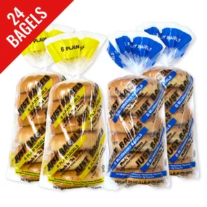 Just Bagels 12 Plain and 12 Blueberry Bagels; Non-GMO 24 Authentic New York Style Bagels