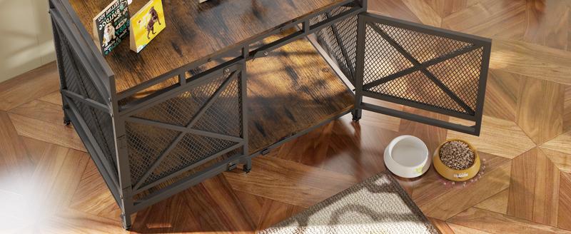 [LIVE] COZPAW Large Dog Crate Furniture | 48/52/71/78/86Inch  Wooden Kennel for Extra-Large Dogs | Heavy-Duty Indoor Wire Crate  dogcages dog kennel lockable wheel