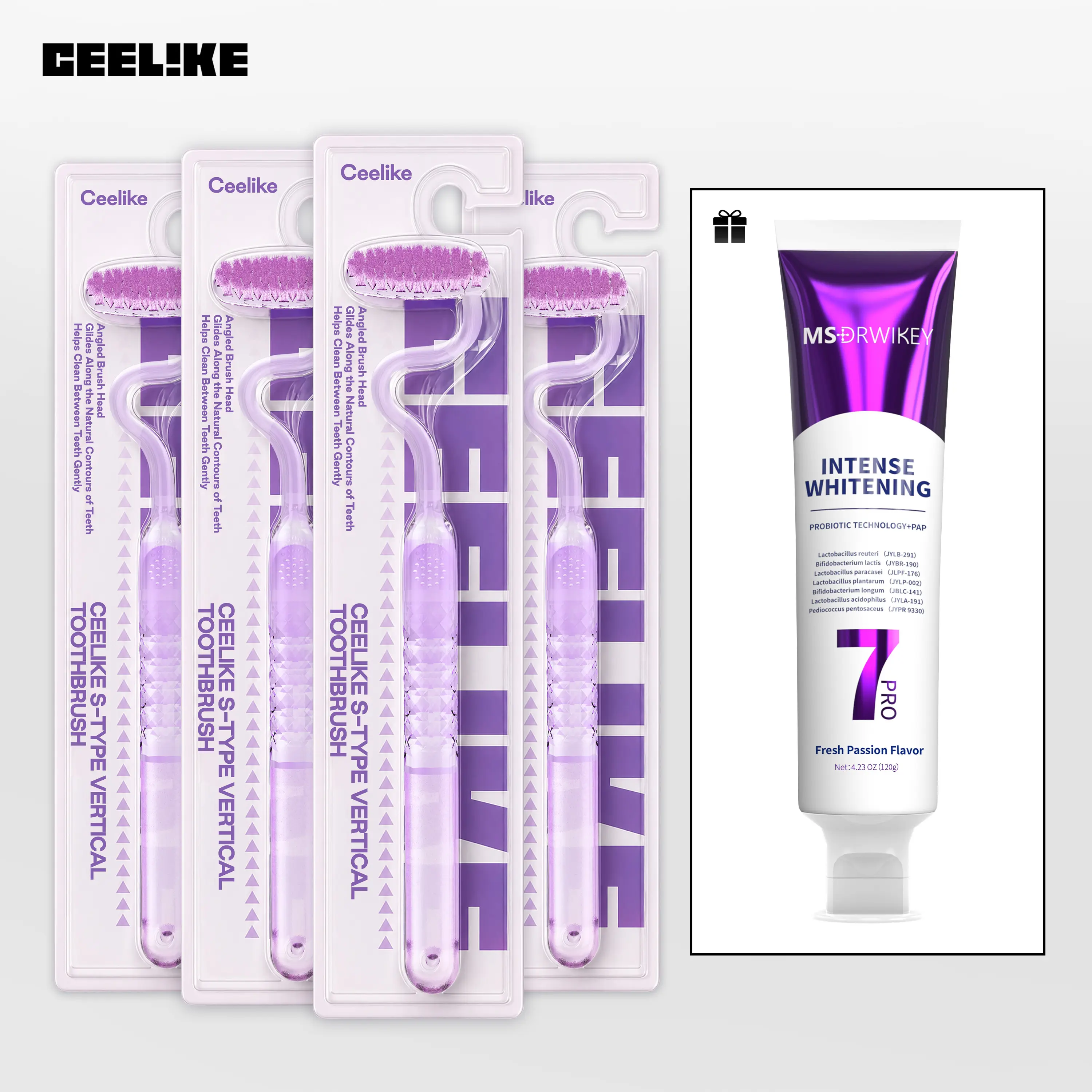 CEELIKE S-Type Vertical Toothbrush - Ultra-Fine Soft Bristles, Oval Design, Polypropylene & PBT Plastic Construction, Unisex Adults Deep Oral Cleaning Single Item Toothbrush, Daily Care, Non Toxic Toothbrush, Dental Brushes
