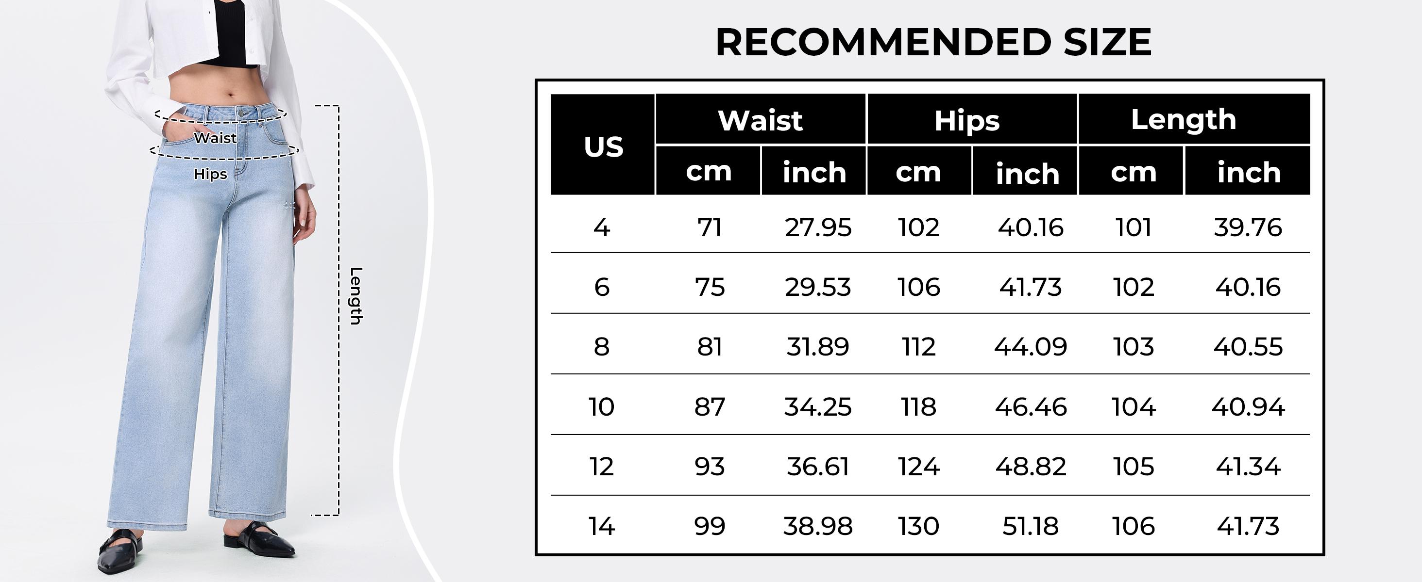 EMMIOL Women's Trendy Casual Denim Pants - Elastic High Rised Wide Leg 2025 Style All Seasons Comfortable Fit