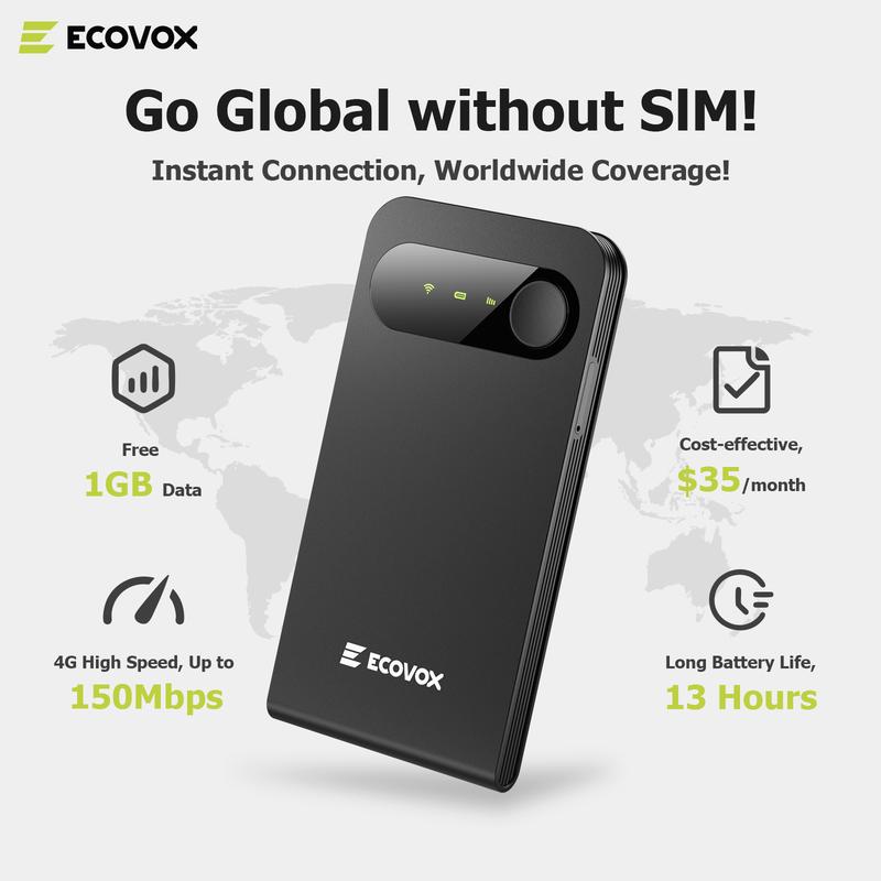 ECOVOX 2026 upgraded portable WiFi hotspot – offering unlimited 4G data ...