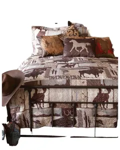 Carstens Home Unisex Wrangler Vintage Cowboy Twin Quilt Set 3-Piece - Jw272