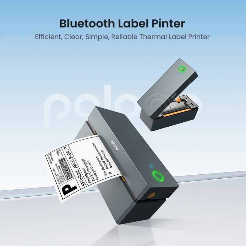 Bluetooth Thermal Label Printer, 4x6 Shipping Label Printer, PL80E Compatible with Android&iPhone and Windows, Widely Used for Hermes, Royal Mail, Amazon, Shopify, Ebay
