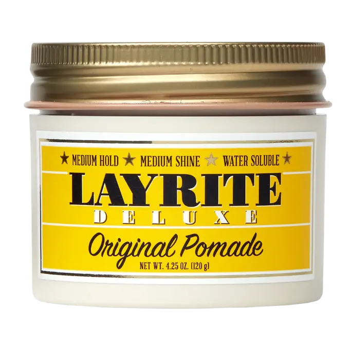 Layrite Deluxe Original Pomade, 4.25oz Lightweight Curly Hair Product with Long Lasting Hold & Frizz Control, Soft