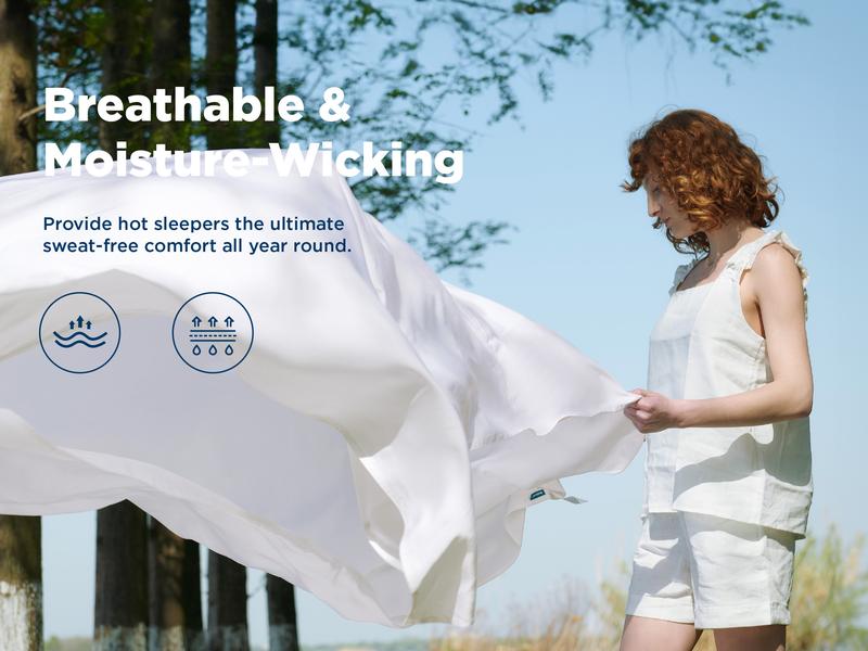 Bedsure 1OO% Bamboo-Derived Rayon Cooling Sheet Set 4 Pcs, Breathable & Soft, Deep Pocket Up to 16 Inches, Hotel Luxury Sleep, Wrinkle, Fade Resistant Bedsure 1OO% Bamboo-Derived Rayon Cooling Sheet Set 4 Pcs, Breathable & Soft, Deep Pocket Up to 16 Inches, Hotel Luxury Sleep, Wrinkle, Fade Resistant