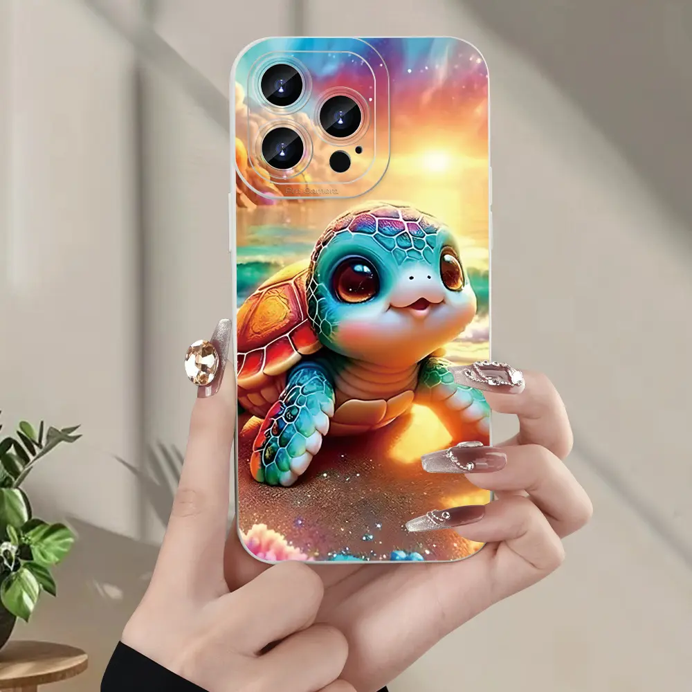 Turtle Phone Cover for iPhone X/XS, 11, 17 Series - Creative Cute Flexible Shell, PC+TPU Material, Shockproof Protection Mobile Accessory with Camera Protector, Accessories