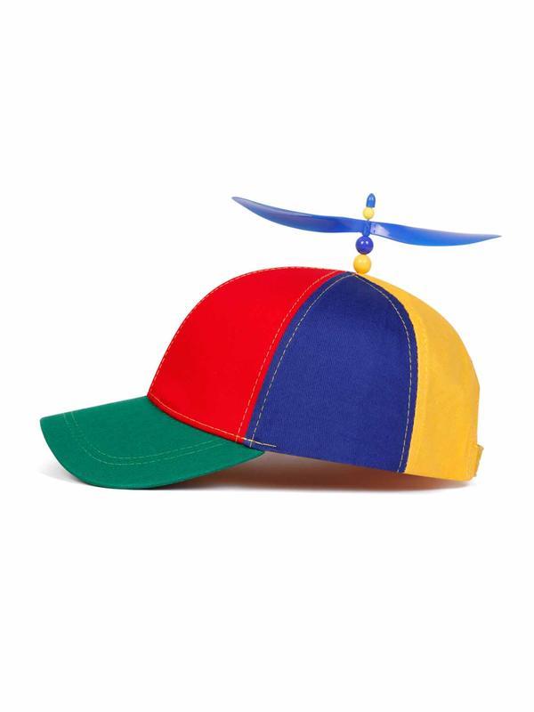 Unisex Adjustable Rainbow Propeller Hat – Fun Helicopter Style Headwear, Unique Party Costume Accessory for Holidays & Events